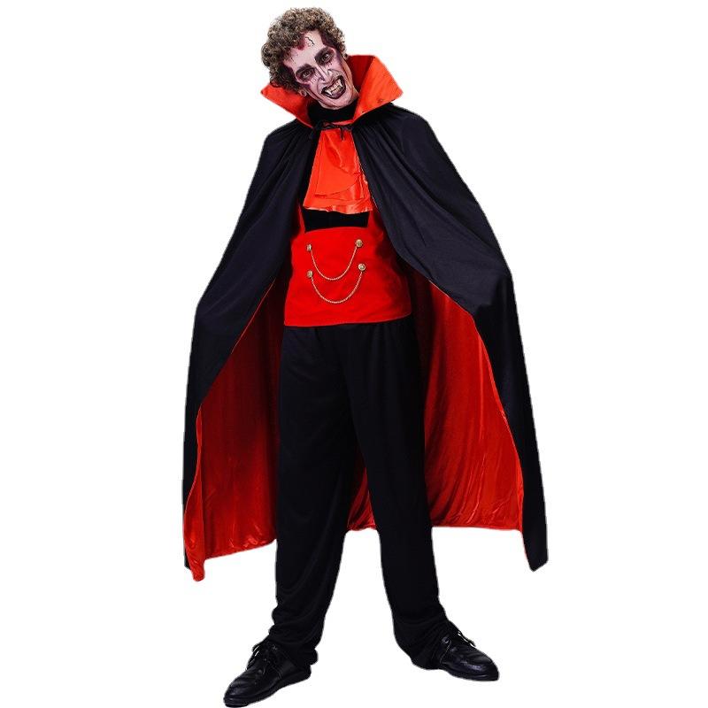 Halloween adult men's horror bat vampire costume, big male vampire cosplay stage costume