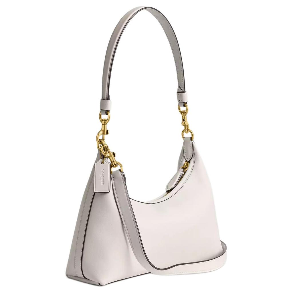 Coach Juliet 25 Logo Zip Closure Leather Shoulder Tote Bag Medium Women handbags Chalk CW640-B4HA