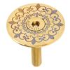 Bike Headset Cover Alloy 28.6mm Front Fork Stem Top Cap for Mountain Road Bike Totem Pattern Gold