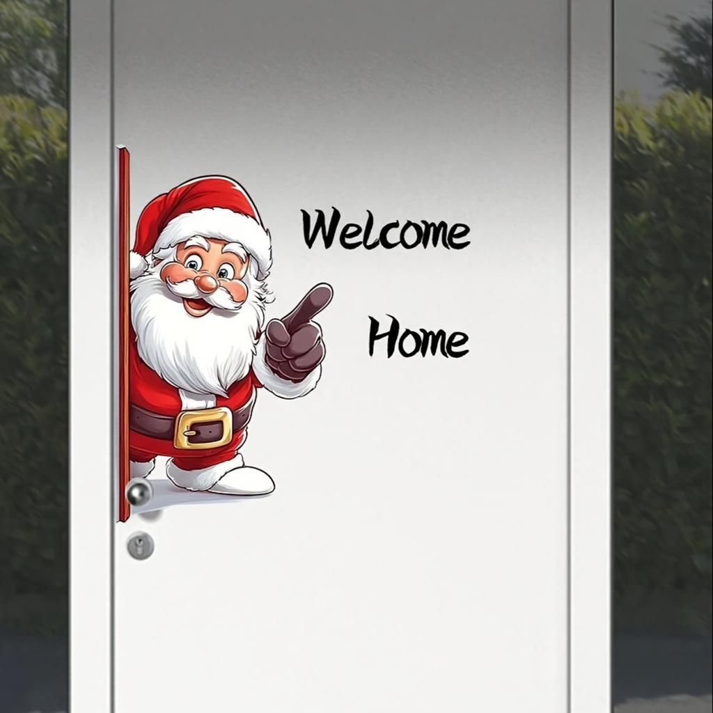 Добро пожаловать домой Наклейки на стену Рождественские наклейки на стену Настенные наклейки Рождественские украшения для стен Рождественское искусство для детской спальни Игровой комнаты Декор