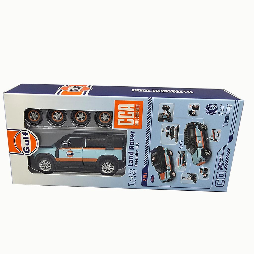 Assembly 1/43 Land Rover Defender 110 Alloy Modified Car Model Diecast Metal Toy Collection Valentine's Day Gifts with Boyfriend