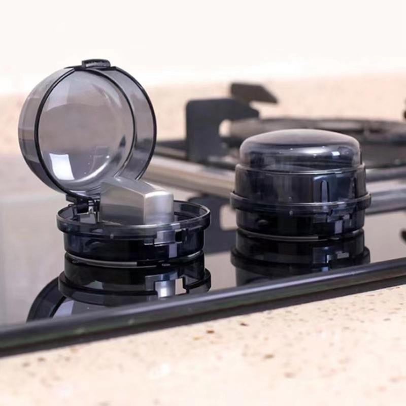 Защита переключателей газовой плиты от детей, съемные пылезащитные чехлы, термостойкая защита для безопасности детей, крышка-замок для духовки