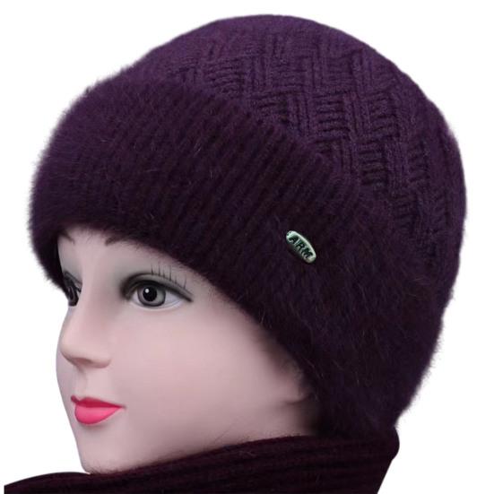 Зимняя шерстяная шапка для пожилых людей среднего возраста, утолщенная шапка-бини с флисовой подкладкой для мамы, теплая вязаная шапка для бабушки