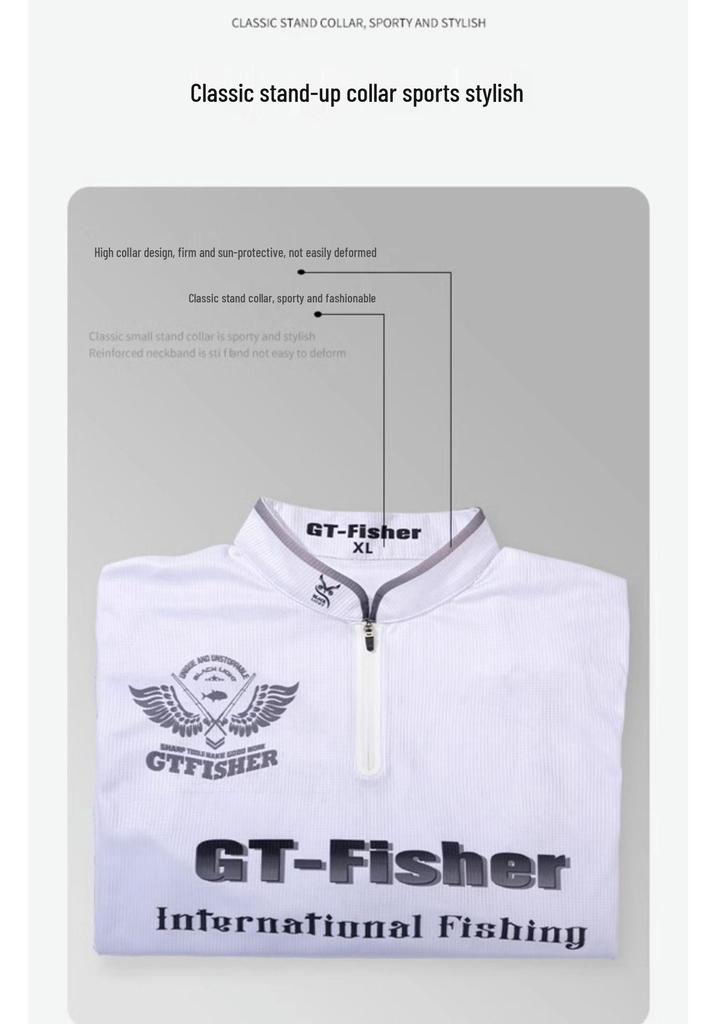 Мужская рыболовная рубашка с длинным рукавом Yikuda Aoshi GT-Fisher для защиты от солнца