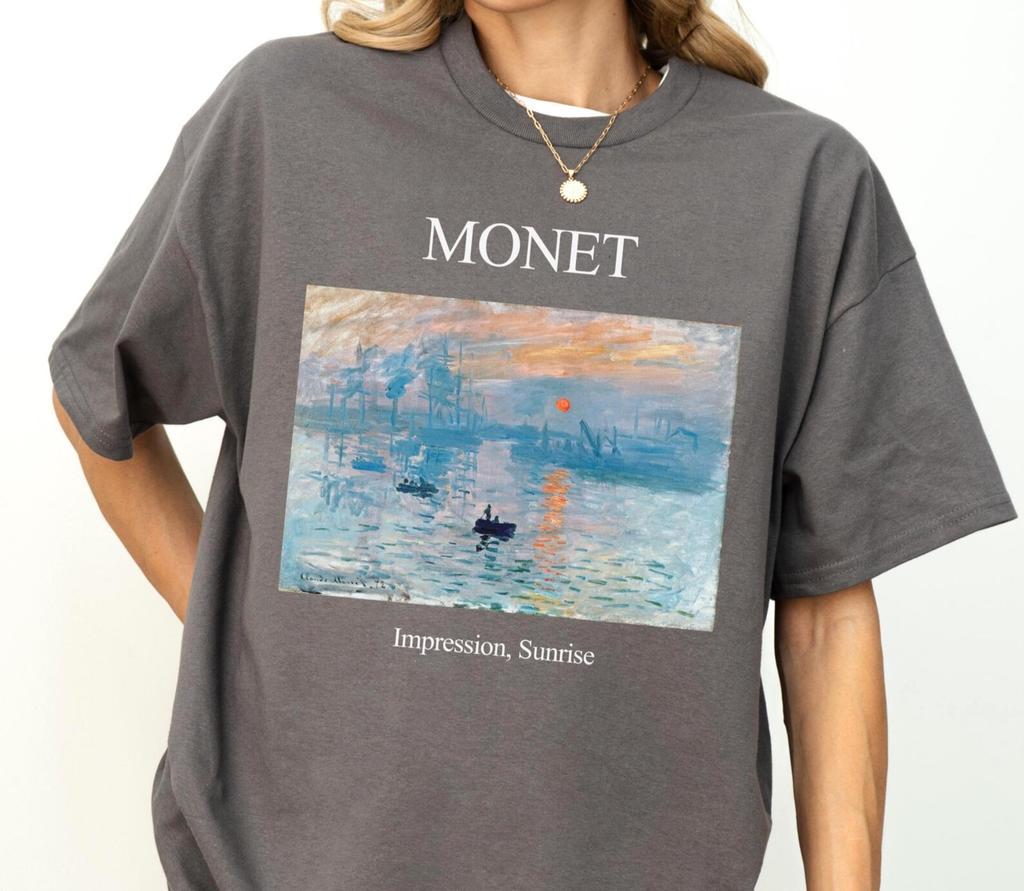 Claude Monet Impression Sunrise Shirt - Vintage Art History Tee,French Impressionist Painting Shirt