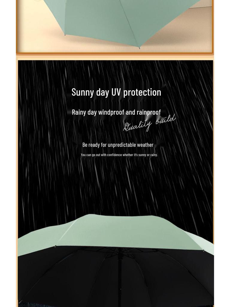 Большой зонт двойного назначения: Защита от солнца и водонепроницаемость, ручное складывание, для женщин - Бесплатная доставка