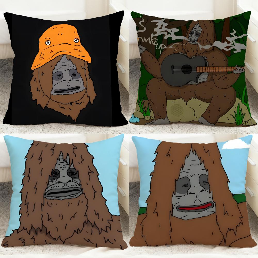S-Sassy the SasquatchS Cushion Cover Comfortable Reversible Pillow Cover Ideal for Car Sofa Bedroom & Beyond