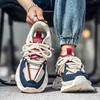 2025 весна новая сетчатая дышащая мужская обувь на шнуровке повседневная спортивная обувь молодежная на толстой подошве с увеличением роста папины модные туфли
