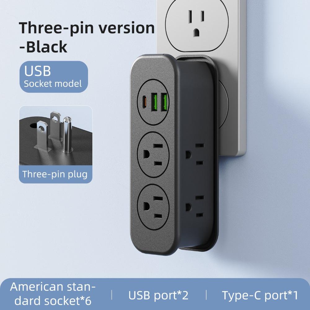 21 Holes Travel Power Strip 6 Outlet Power Strip with USB Compact Extension Cord Canada
