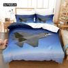 Airplane Fighter Duvet Cover Sky Flying Fighter Bedding Set for Kids Teens Boys Modern Cool Airplane Theme Bedroom Decorations