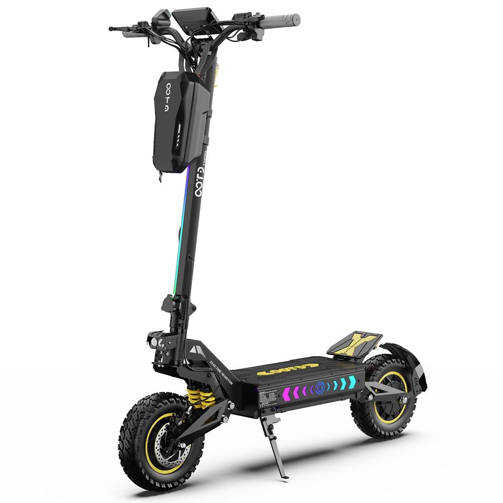 Electric Scooter Foldable OOTD 11" 1300Wx2 Motor Hydraulic Brake 52V 23.4AH Fully Suspended Adult Electric Scooter Max Load 150Kg Black T10 Pro