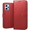 Case for Redmi Note 12 Pro+ - Soft Shockproof Wallet Card Holder 360 Degree Protection Red