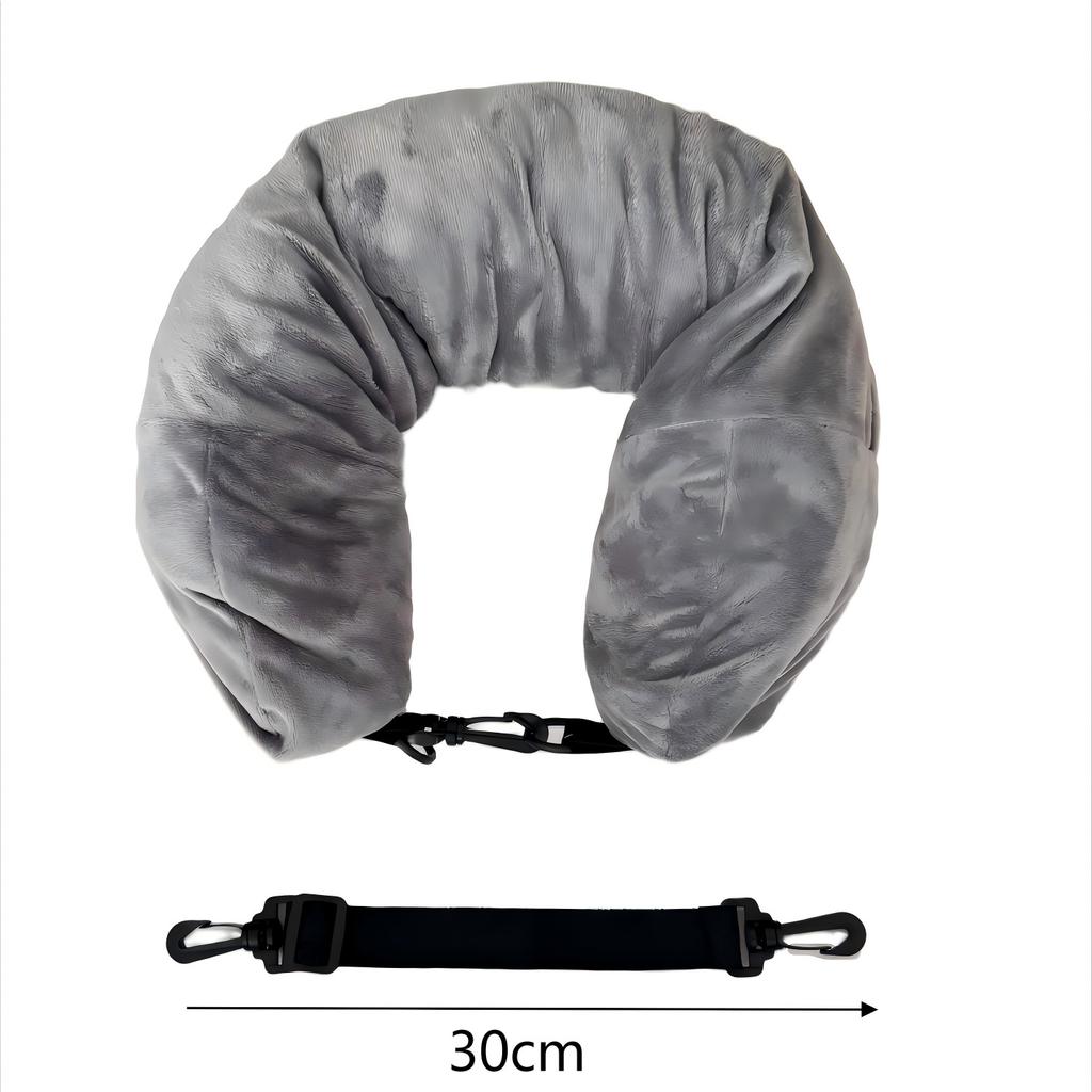 Multi-Position Travel Pillow with U-Shape Support-Plush Cushion for Neck&Back Ideal for Planes Trains &Automobiles Can Be Filled