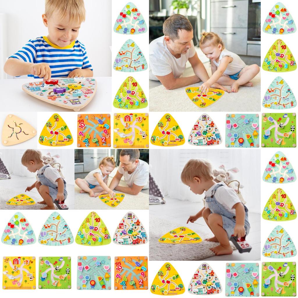 Interactive Wooden Maze Game For Kids Enhances Concentration And Cognitive Skills Ages 1-3
