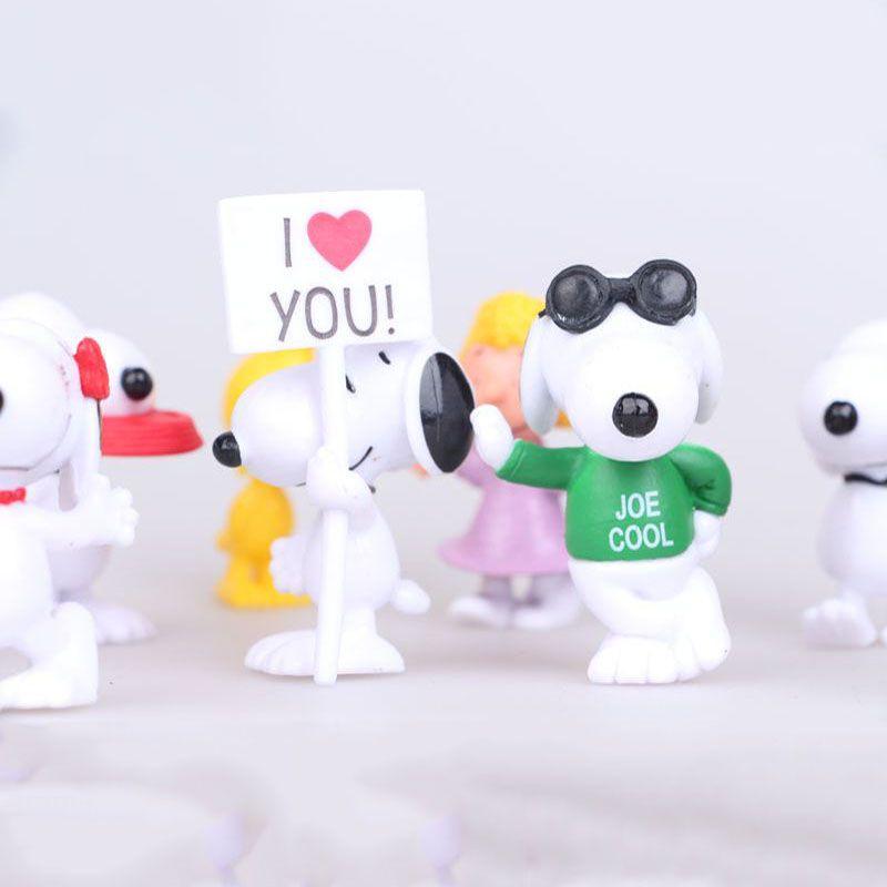 Очаровательный набор из 12 фигурок Peanuts Чарли Браун Снупи Люси Франклин для украшения торта