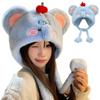 Лыжные шапки Милая шапка с защитой ушей Мультяшная корейский стиль Шапки-свитеры Ветрозащитная удобная Слоник Теплая шапка Девочки