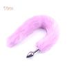 Lollipops Adult Long Imitation Fox Hair Metal Anal Plug Cosplay Couple Flirting Sex Toy