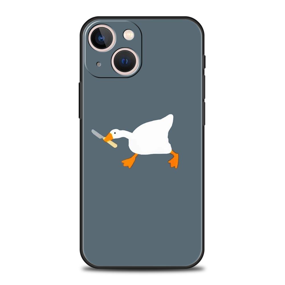 Роскошный чехол для телефона iPhone 15 14 11 Pro Max 13 12 XS X XR SE3 7 8 Plus, противоударный чехол с изображением милого гуся или утки