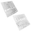 JUSTVEL Gunpla Crease Engraving Set of Etching Plastic Model Detail Up Guide, 2, Guide, Template, Ruler, Kit, Hobby,
