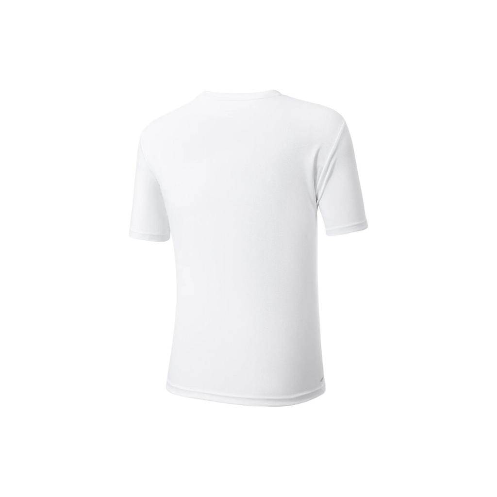 Футболка с коротким рукавом Li Ning Badminton Series с буквенным логотипом, быстросохнущая, унисекс, стандартная, белая ATSU493-2