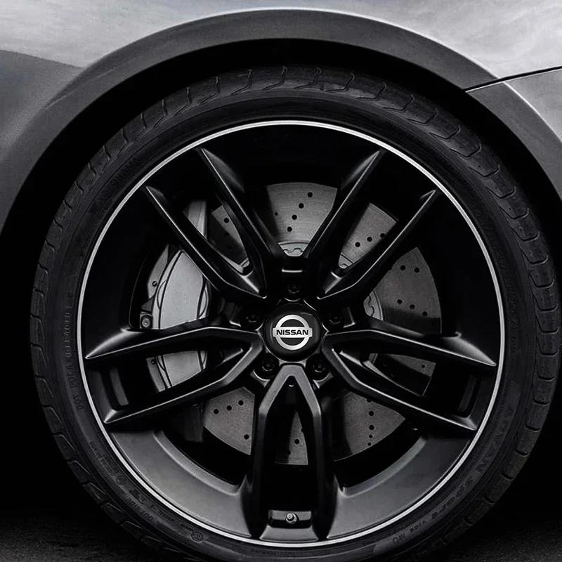 4 шт. Алюминиевый Металлический Значок Наклейка Значок На Центральный Колпачок Ступицы Колеса Автомобиля Для Nissan X-trail Qashqai Note Juke Sentra Patrol Navara