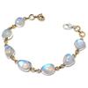 Ювелирные изделия из натурального радужного лунного камня 925 пробы, двухцветный браслет 7-8 дюймов g1O85