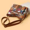 Vintage PU Leather Shoulder Bag Large Capacity Woman Patchwork  Handbag Fashion Casual Luxury Designer Patchwork Crossbody Pack