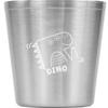 Kitchen U Aiju Dinosaur Stainless Steel Double Cup, Silver, 1 Piece, Popular Korean Parenting Items