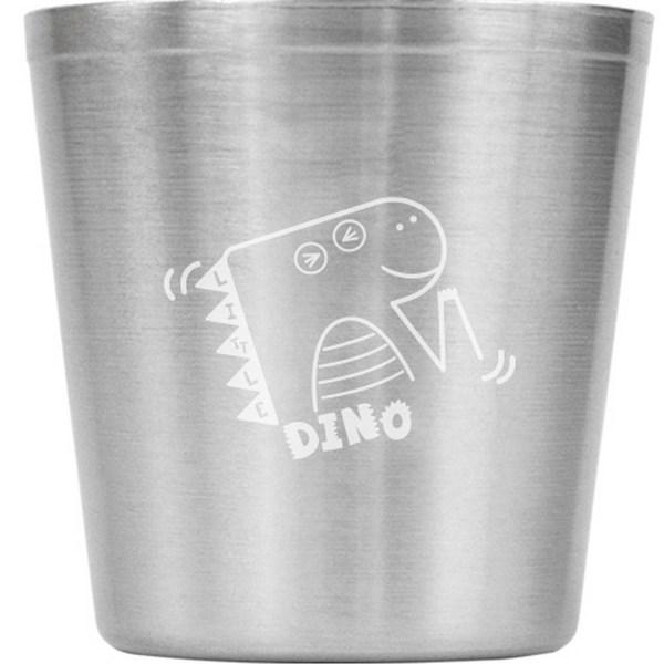 Kitchen U Aiju Dinosaur Двойная чашка из нержавеющей стали, серебро, 1 шт.