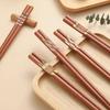 Deluxe Cherry Wood Chopsticks Set Bohemian Style Solid Wood Tableware Japanese Sushi Chopsticks Chinese Kitchen Accessories