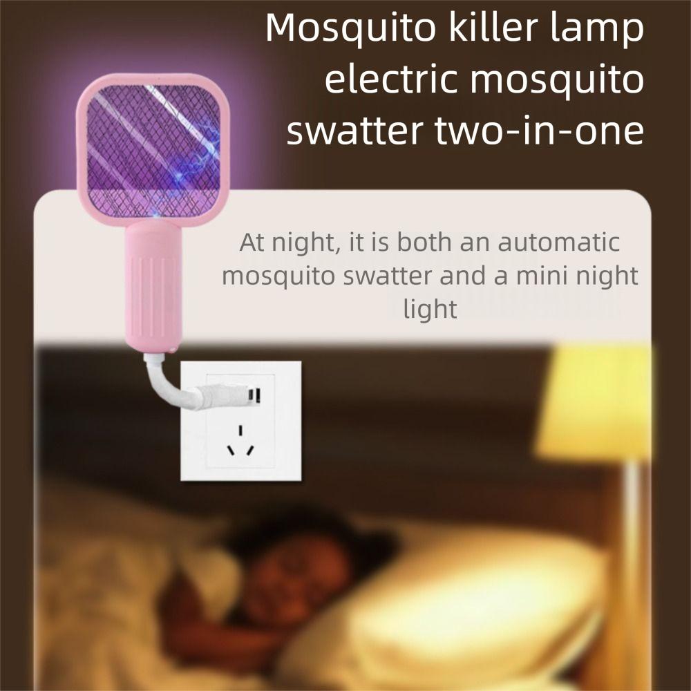 Mini Insect Racket UV Light Fly Bug Zapper Pest Control Physical Mosquito Trap Racket Camping