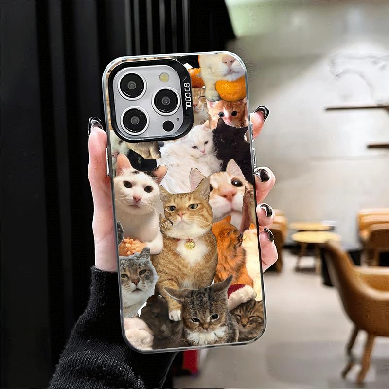Чехлы для телефона с мемами про плачущих кошек, ударопрочные, для iPhone 17 Air 16 16E 15 Pro Max 14 Plus 13 Mini 12, задняя крышка, противоударный Fund