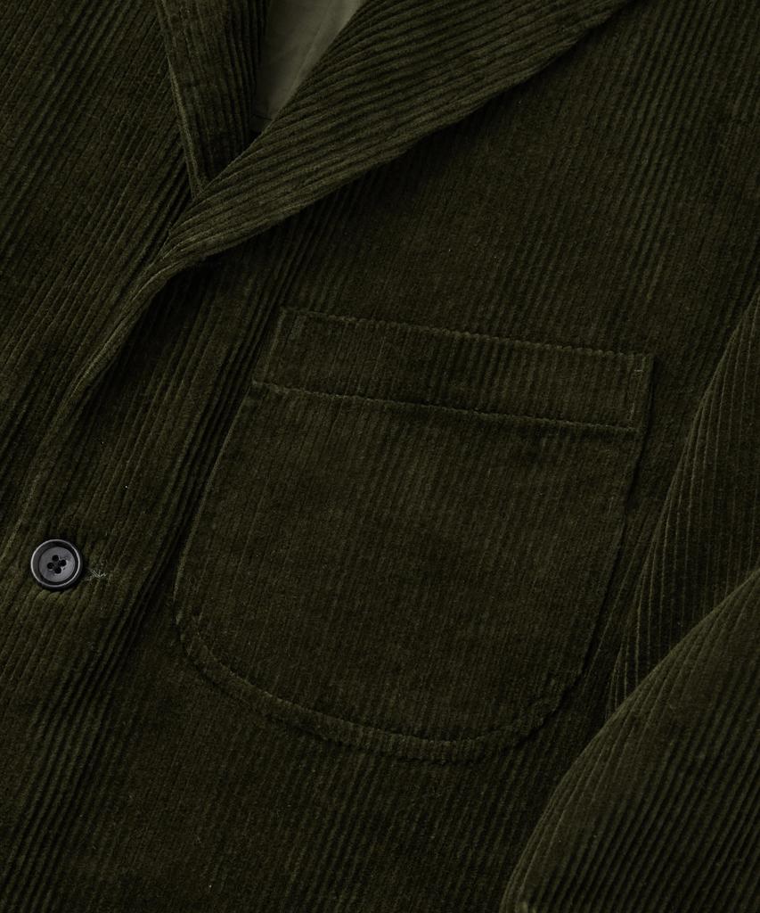OUTSTANDING High Density Corduroy Classic 3-Button Jacket_D.Olive