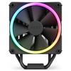 NZXT T120 RGB CPU Air Cooler Conductive Copper Pipes Fluid Dynamic Bearings AMD and Intel Compatible Black - RC-TR120-B1 - - - -
