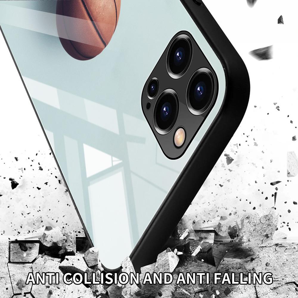 Чехол для телефона из закаленного стекла для iPhone 12 11 Pro Max, чехол для iPhone Xs Max XR XS 7 8 Plus 11 Pro, баскетбольная корзина
