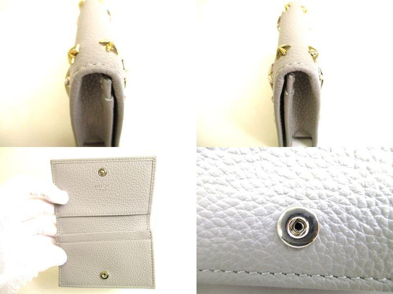 Оригинальная визитница для кредитных карт JIMMY CHOO Startes из мягкой серой кожи NELLO #9961, восстановленная