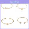 Vintage Cactus Knot 4-piece Bracelet Set Triangle Diamond Bracelet