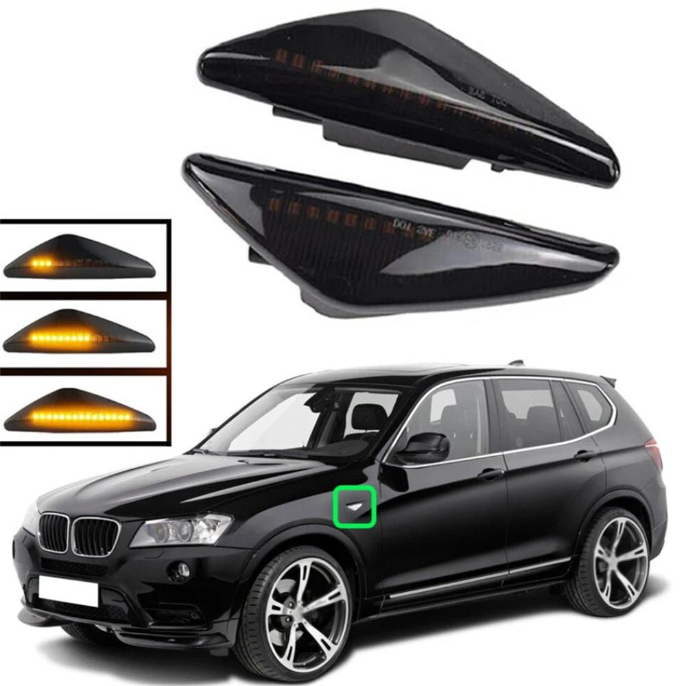 1 Pair Smoked LED Side Marker Light Turn Signal For BMW X3 F25 X5 E70 X6 E71 E72