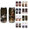 Unisex Funny 3D Fashion Cat Printed Casual Socks Cute Low Cut Socks