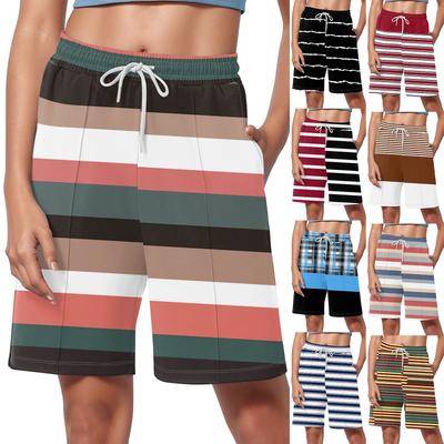 Шорты для женщин с принтом, мягкие шорты для йоги и бега с карманами