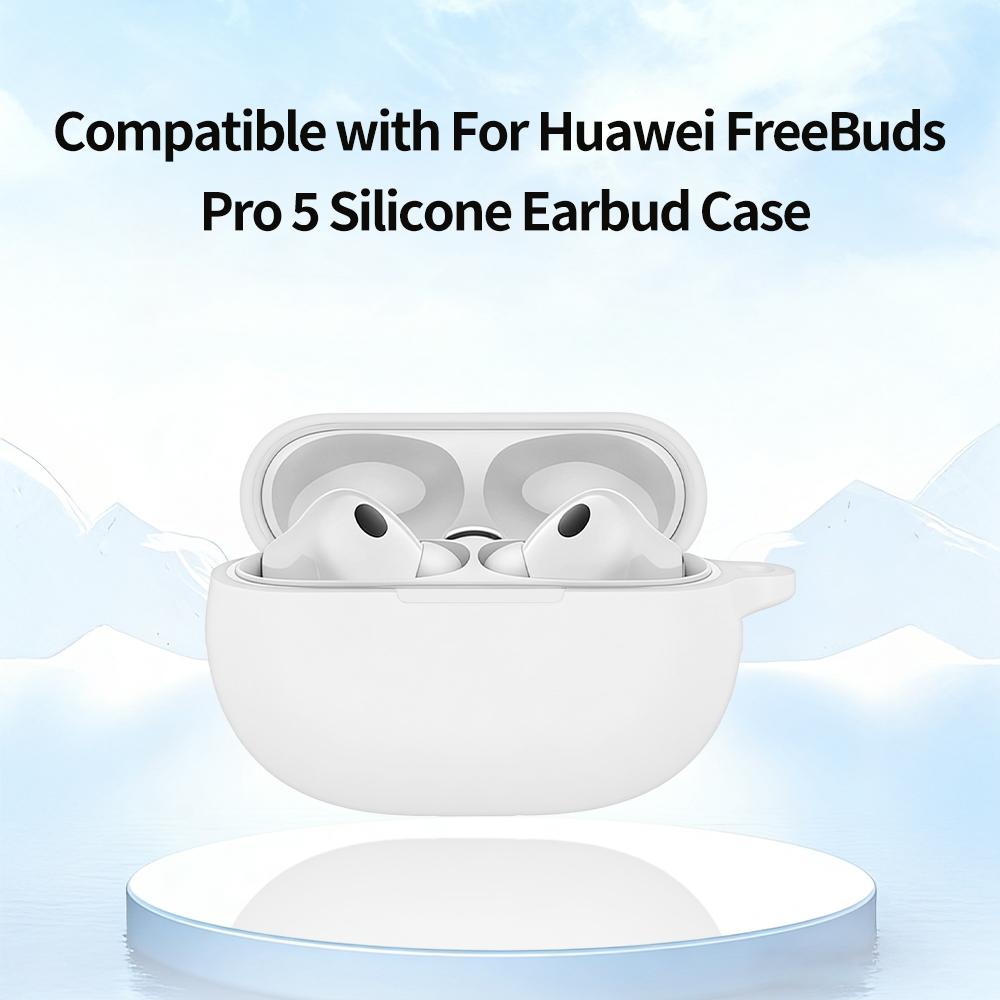 Для Huawei FreeBuds Pro 5 Силиконовый чехол Беспроводные наушники Защитная крышка от царапин с карабином