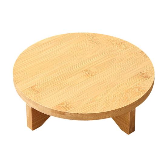 Подставка для растений из бамбука, держатель для цветочного горшка, круглый табурет для использования в помещении, подставка для горшков, кексов, керамики