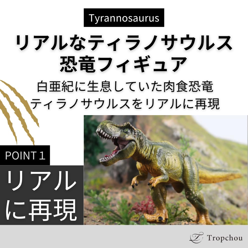 Tropchou Тираннозавр Рекс Реалистичная Фигурка Модель Динозавра Тиранна Юрского Периода Подарок 1 или 2 (Установить цвета)