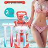 Japanese Unisex Mini Bikini Razor Set - Portable Hair Removal for Body and Private Parts (2-Pack)