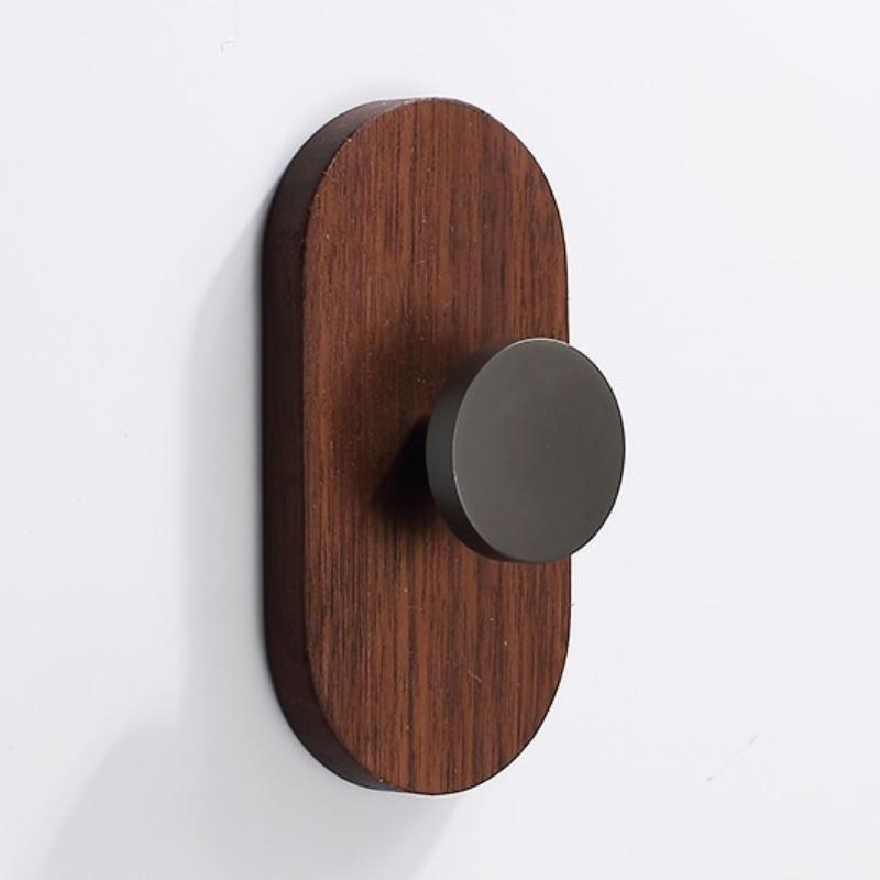 Wood Black Walnut Hook Modern Minimalist Coat Hook Closet Hanger Towel Hook Wall Organizer Hook Decorative For Home Kitchen