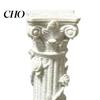 Non-discoloring Ornament White Corinthian Column Ornament, 3D Printed Flower Vine Statue, Desktop Roman for Home Desk Shelf Decor Matte Decoration