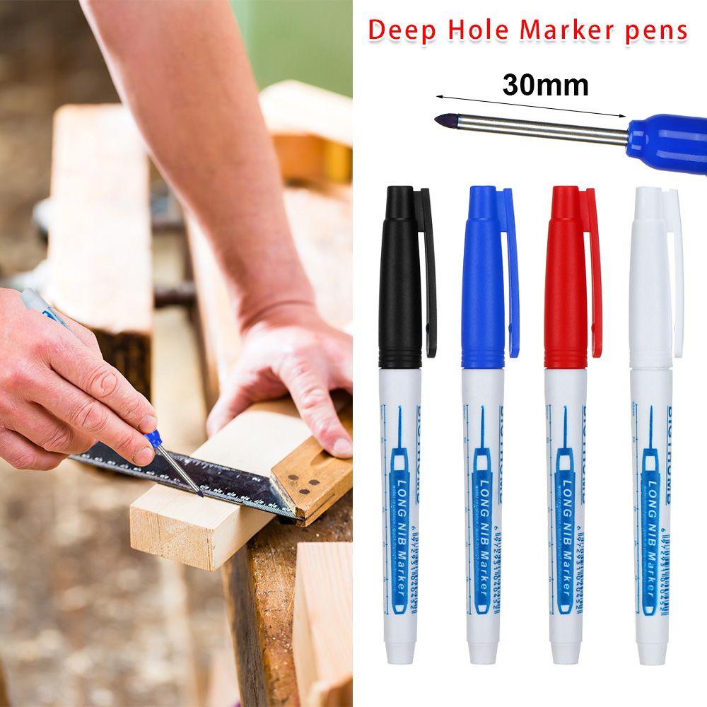 Multi-purpose Woodworking Decor Mark Tool Deep Hole Marker Pens Long Head Markers Carpenter Pen