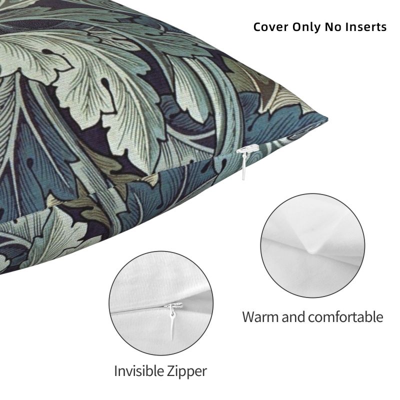 Акант от Уильяма Морриса Чехлы на декоративные подушки Домашний декор Современный текстильный узор Подушки для дивана Квадратная наволочка