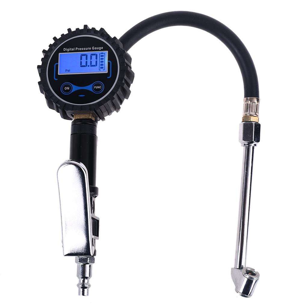 Tire Inflator with Gauge Tire Pressure Gauge Inflator 255PSI Dual for Head Air Chuck Air Compressor Accessories 1/4" NPT