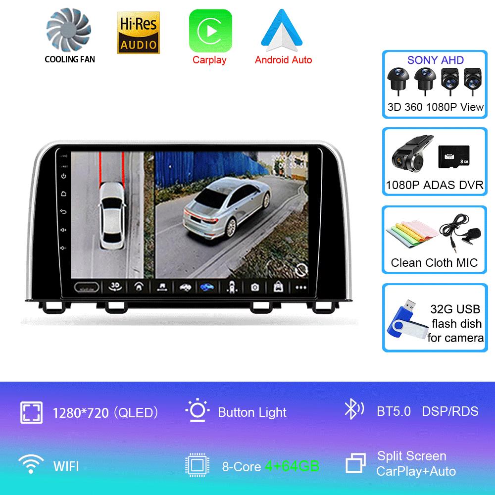 Android 14 Car Radio For Honda CRV CR-V 5 RT RW 2017 - 2022 Multimedia Video Player Navigation stereo GPS No 2din 2 din dvd
